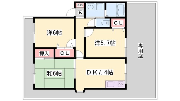 パセオ宮前の物件間取画像